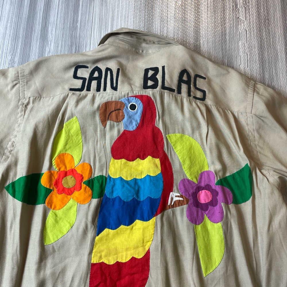 Vintage Tropical Button Down Shirt